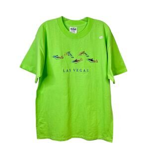 Vintage Gildan Las Vegas Dolphins Green T-Shirt Large Green